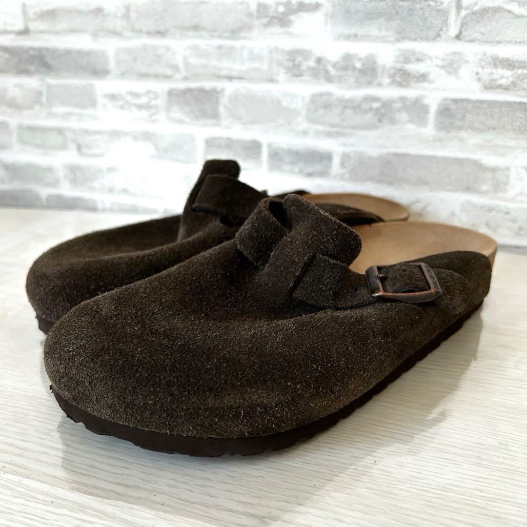 【美品】ビルケンシュトック ボストン 38 24.5 スエード サンダル