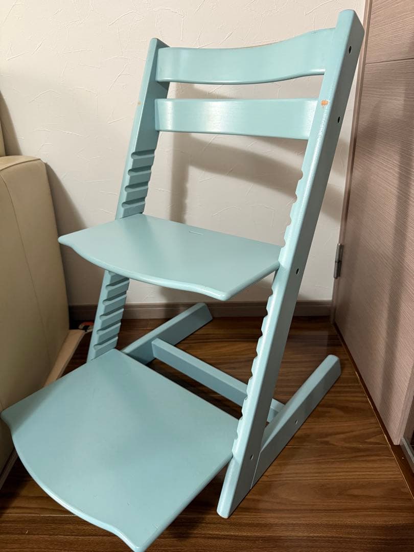 ストッケ　トリップトラップ　水色　ベビーチェア