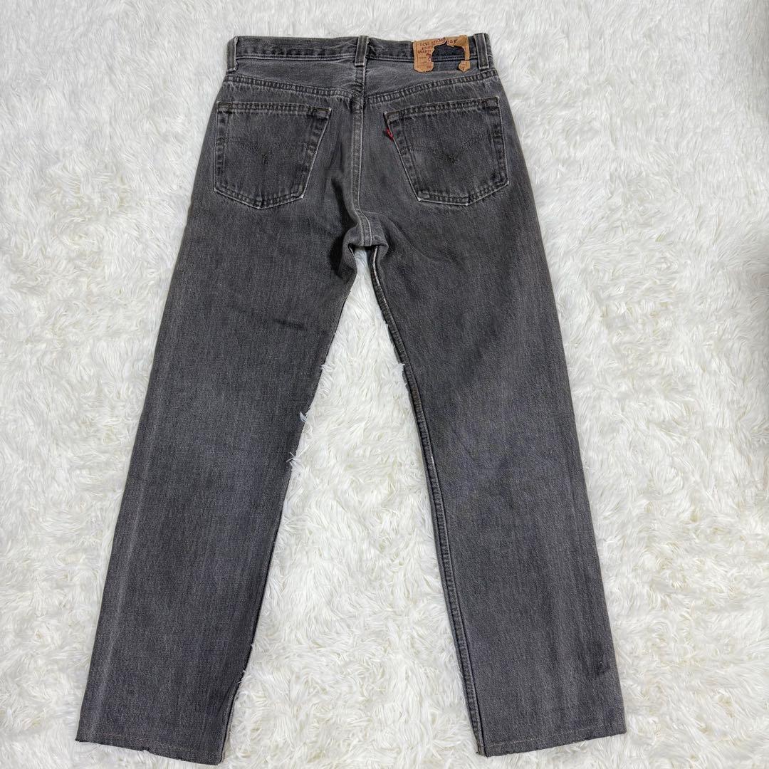USA製✨80s リーバイス 501 先染め ブラックデニム グレー フェード
