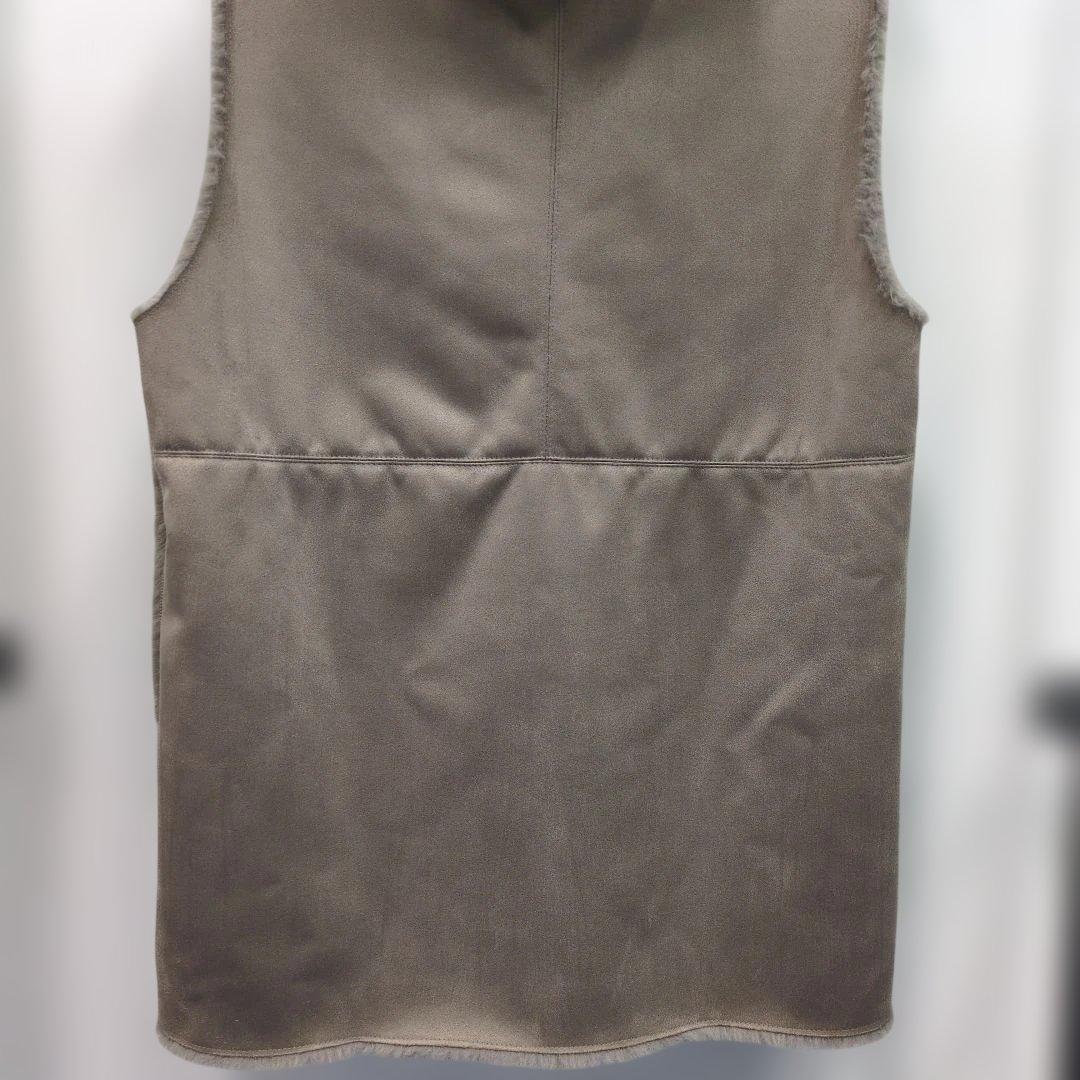 BARNEYS NEW YORK フード付きフェイクファージレ ベスト