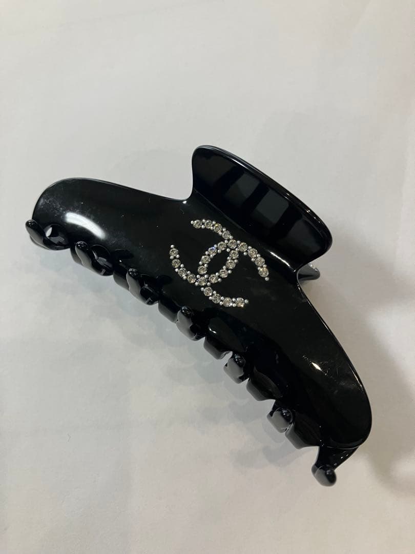 CHANEL シャネルブラック ヘアクリップ スワロフスキー