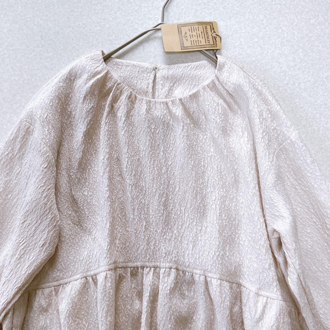 新品タグ付き　24年現行ビアズリー　ジャガードロングワンピース アイボリー