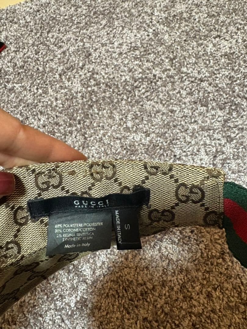 GUCCI GGパターン サンバイザー　正規品　ゴルフに！サイズS