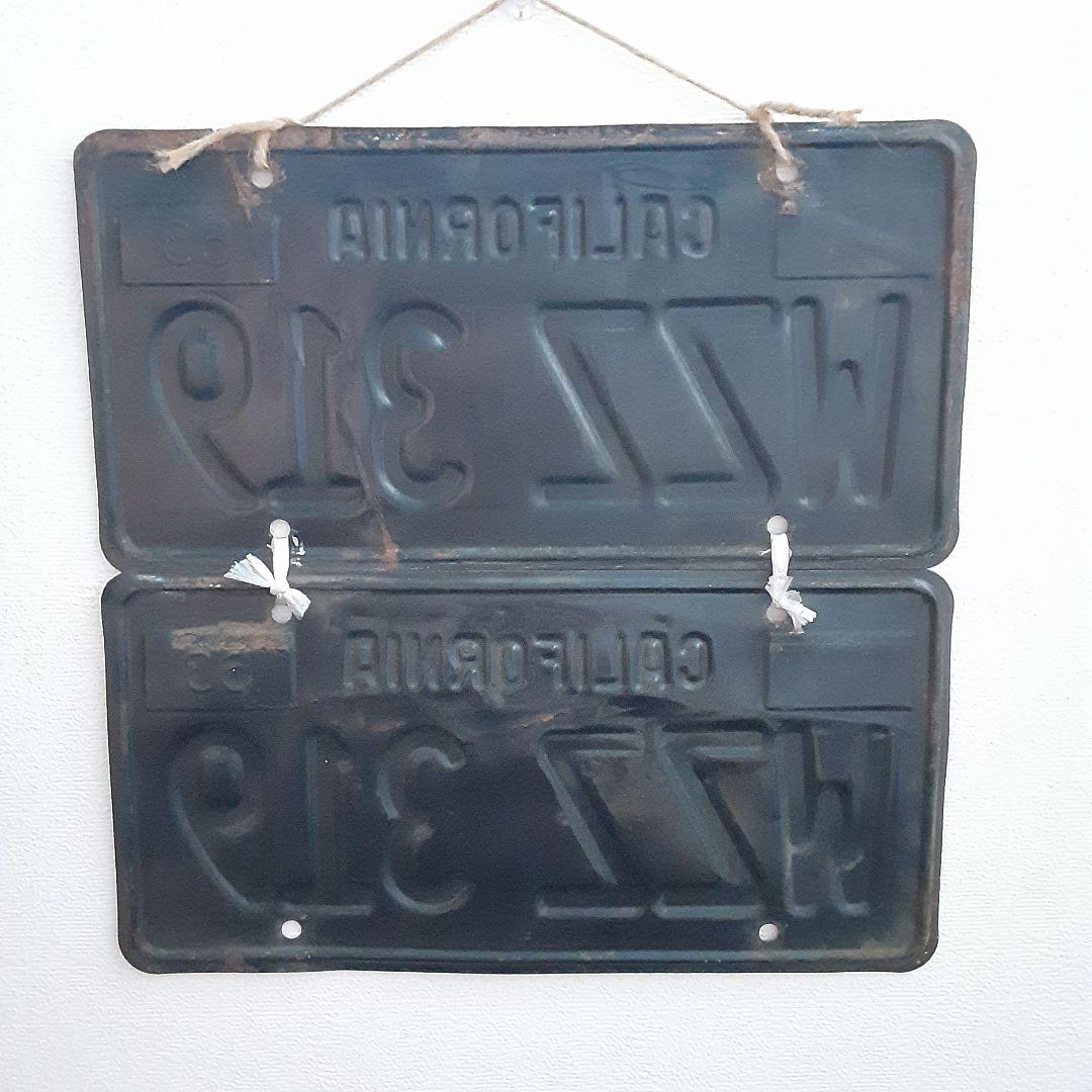 値下げ！ カリフォルニア州 ② 前後セット ナンバープレート ライセンスプレート