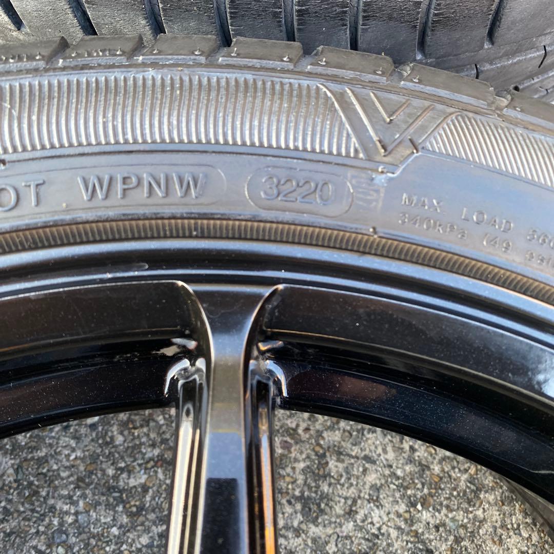 ◇中古205/45R17+ブラックホイールセット、　アクア、ヤリス、スイフト