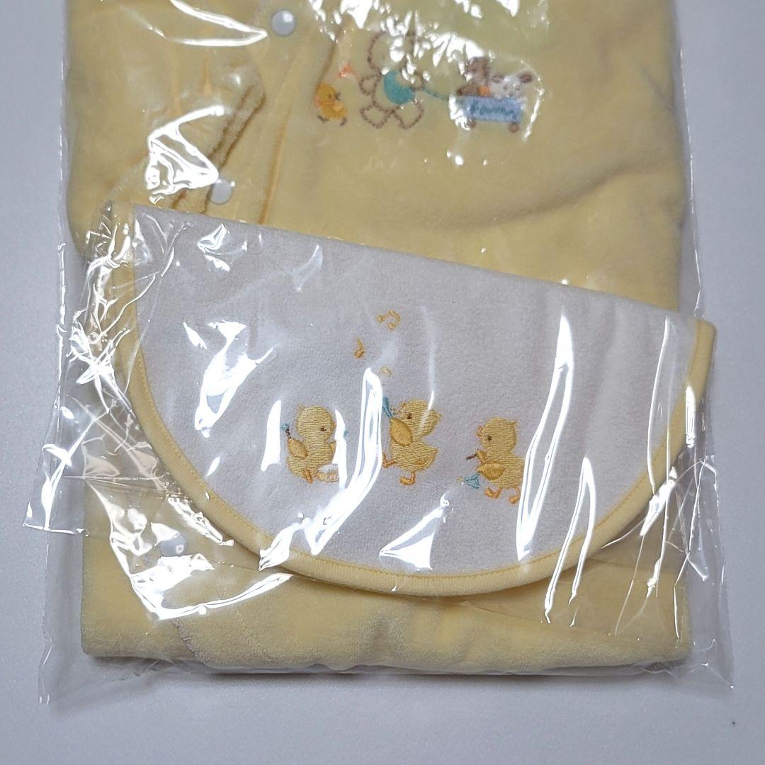 【新品未使用】familiar 70 長袖カバーオール　前掛け　セット　黄色