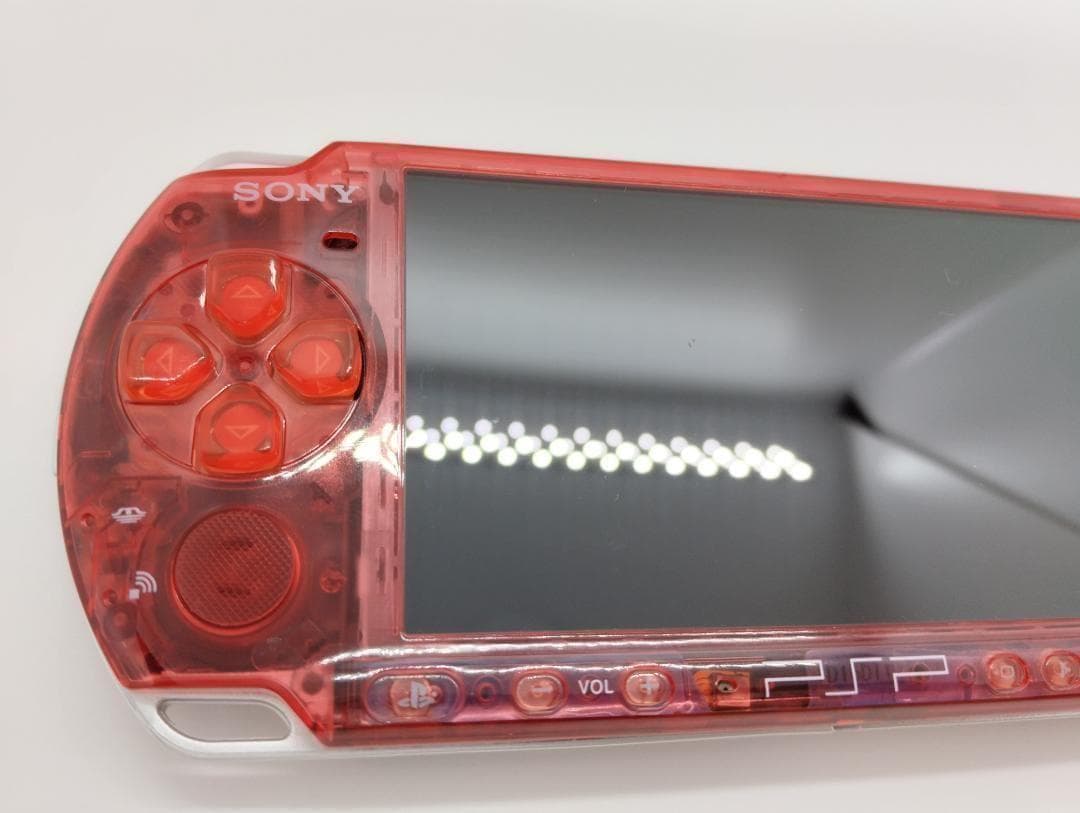 PSP 3000 すぐ遊べるセット【美品・カスタム】スケルトン レッド