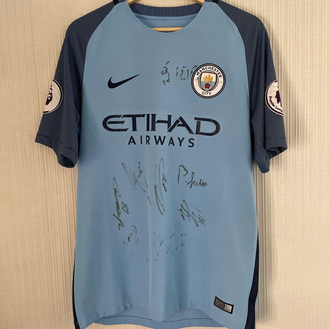 16/17マンチェスターシティ 直撃サイン入りユニフォーム#17デブライネ