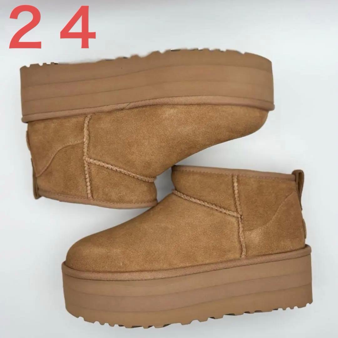 renaUGG 厚底　ウルトラミニ　プラットフォーム　24 チェスナット