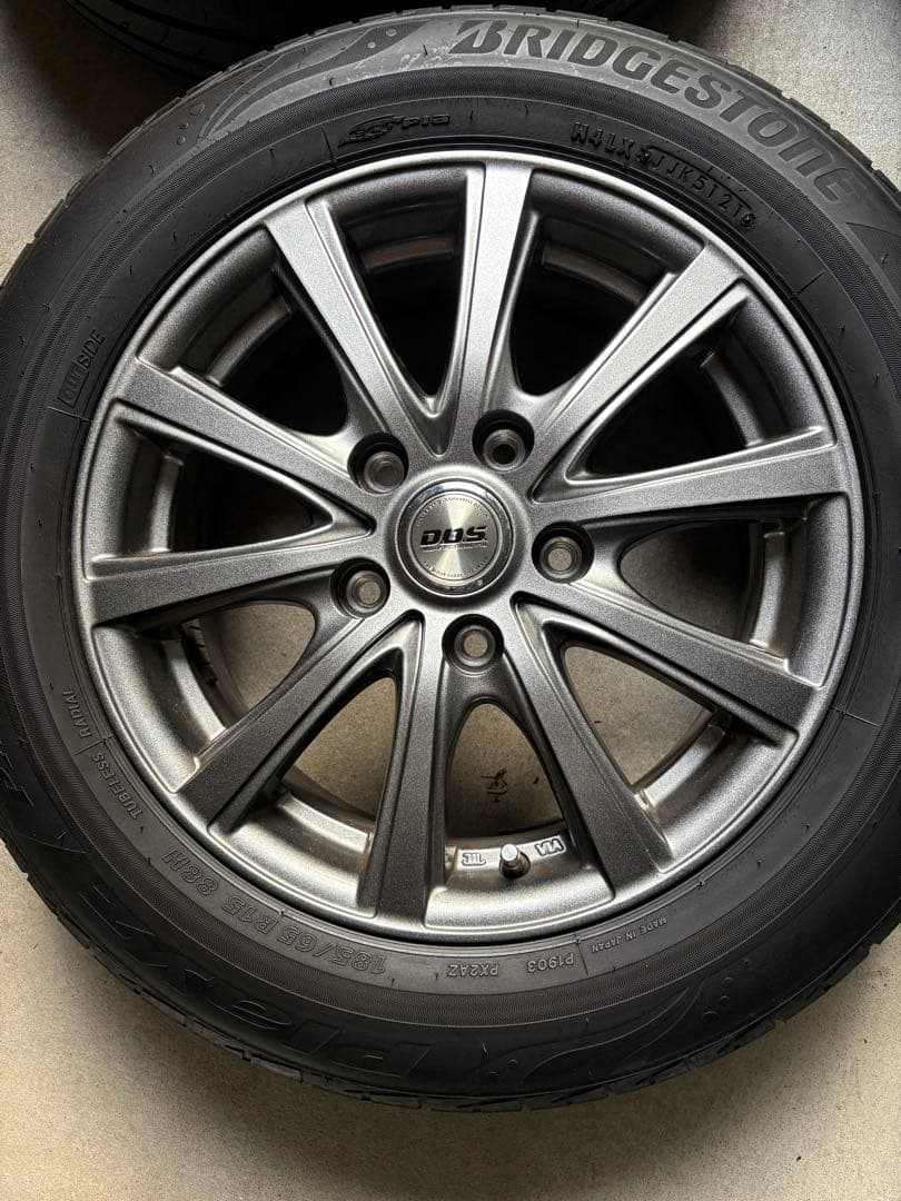 【①②セット販売】DDS 15インチホイールセット 185/65 R15