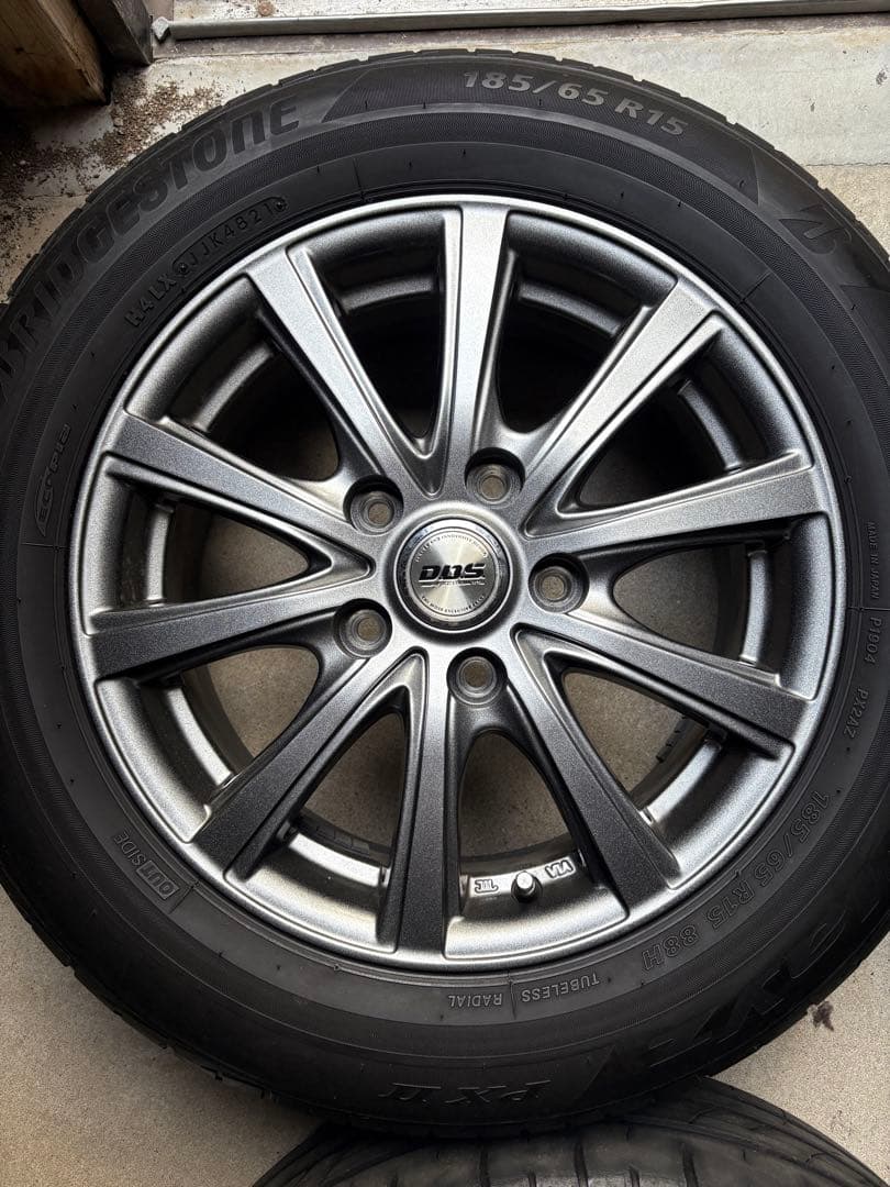 【①②セット販売】DDS 15インチホイールセット 185/65 R15