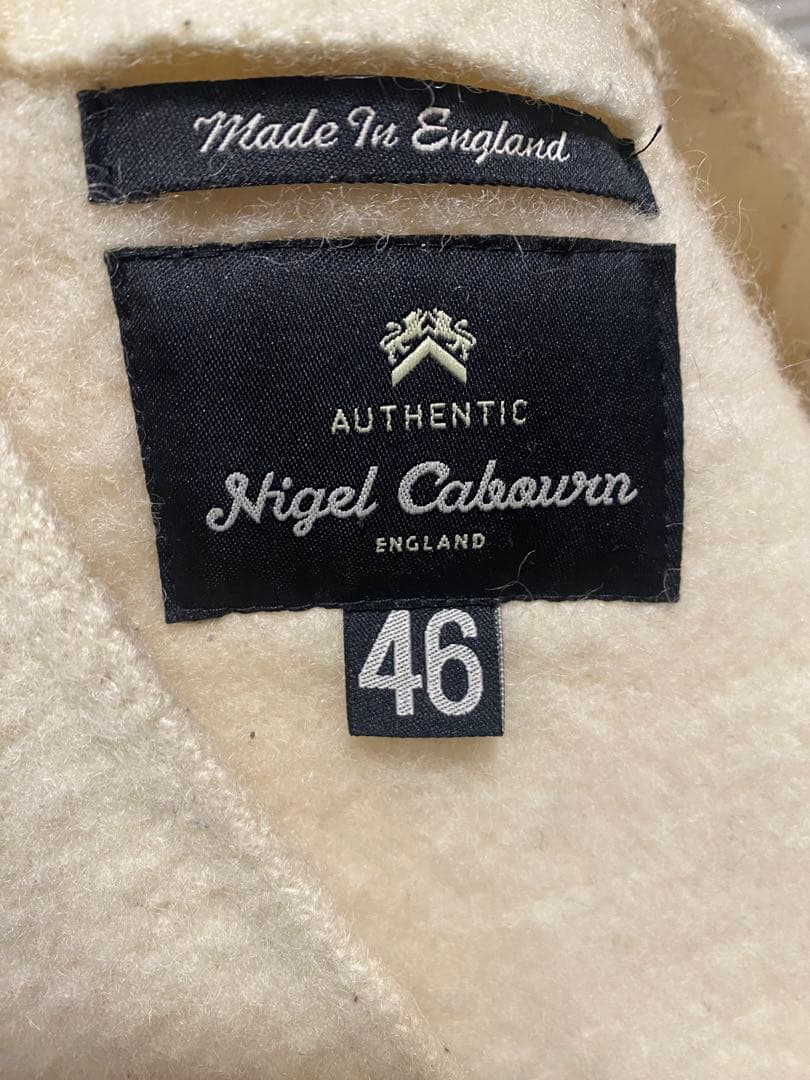 Nigel Cabourn ウールベスト 46 アイボリー/ネイビー