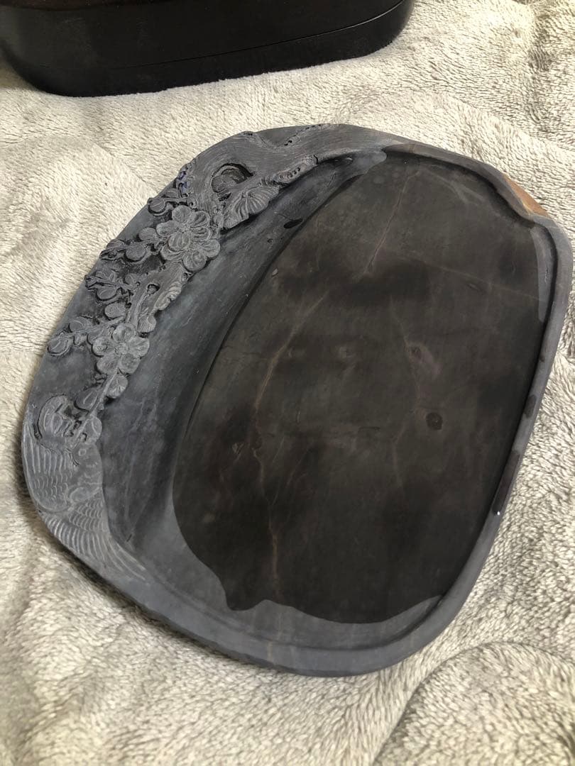 端溪硯 老坑 水巖 大西洞 金綫 エン脂 青花 石皮 書道用品 端渓硯