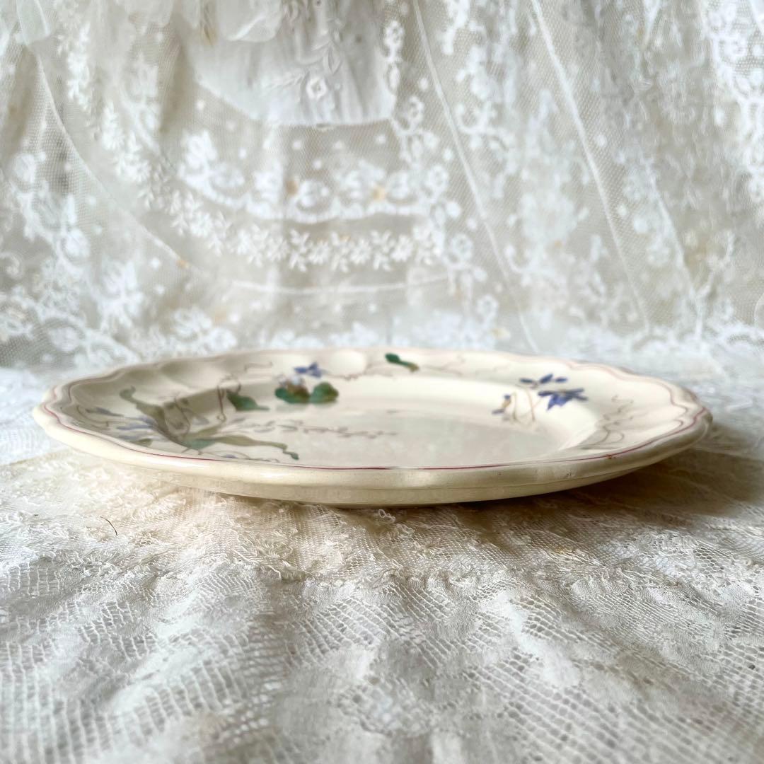 【レア】ロンシャン すみれ&すずらんプレート①フランスアンティーク菫 鈴蘭スミレ