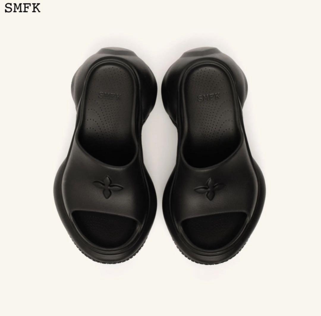 新品未使用 SMFK ブラック サンダル 厚底 ハイヒール