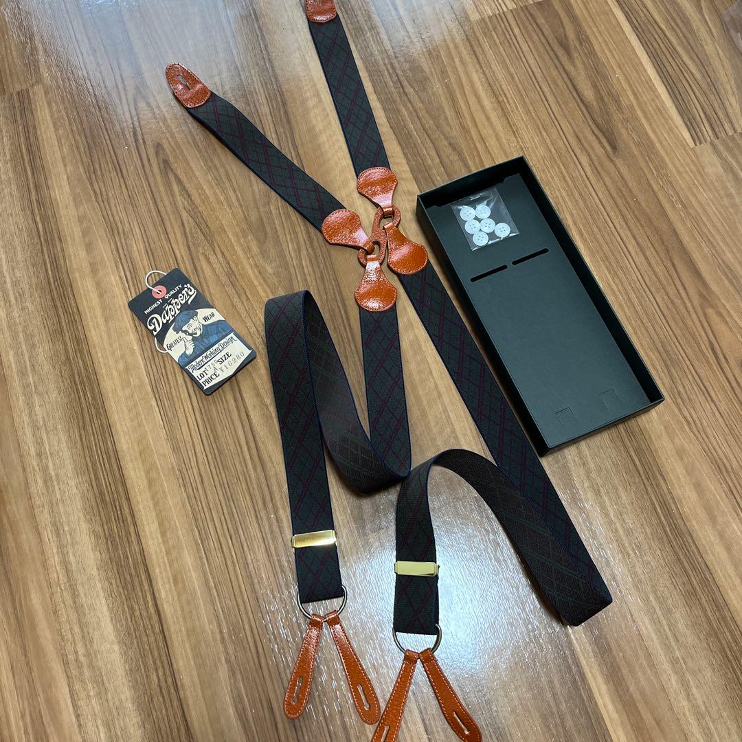 Dapper's チェック柄サスペンダー極美品