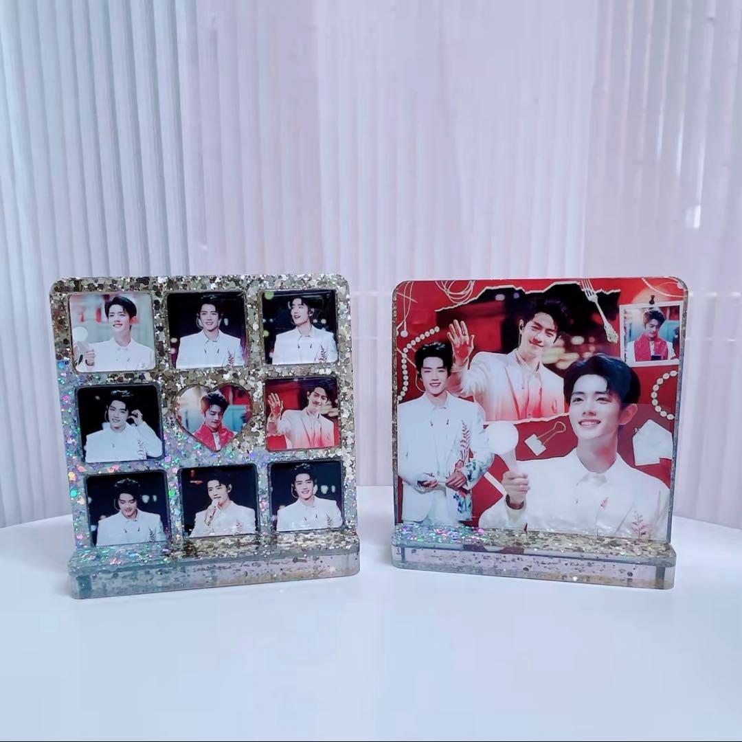 新作❣️肖戦 2番スタジオ　新両面レジン九宫格玄関置物2点セット❣️確認用0211