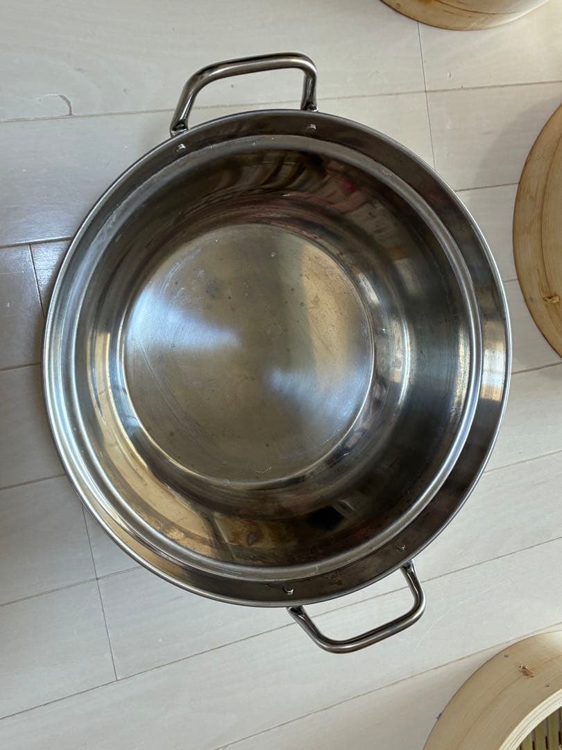 かごや 竹 中華せいろ 27cm 鍋付きセット（ガス・IH対応）