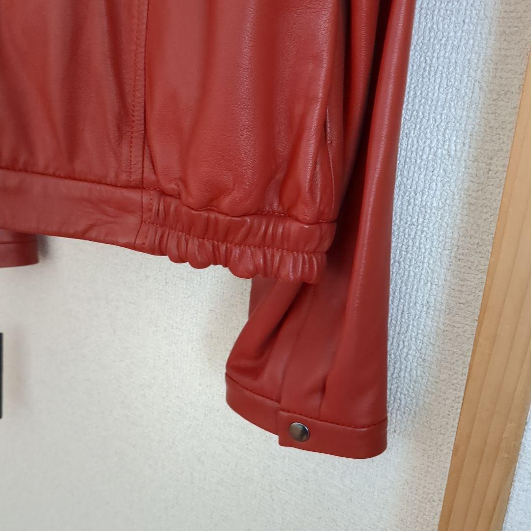 新品未使用!JUDYラムレザーバックフリルライダースジャケット