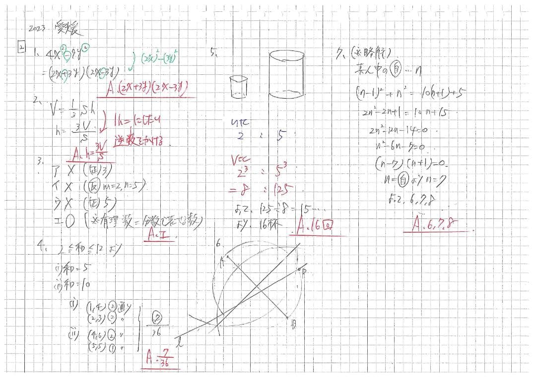 塾講師オリジナル数学解説 全問動画付 愛媛 公立高校入試 2022-24 過去問