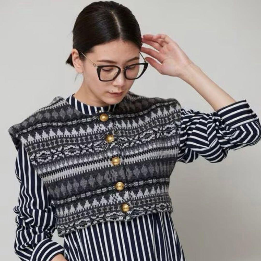 【極美品】Curensology フェアアイルニットミニベスト