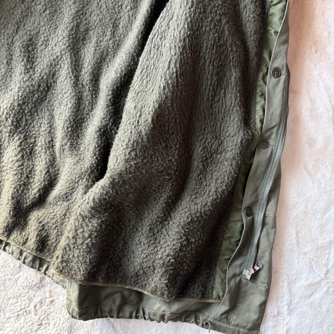 70s フランス軍　実物　XL モッズコート￼ ミリタリージャケット　M64 緑