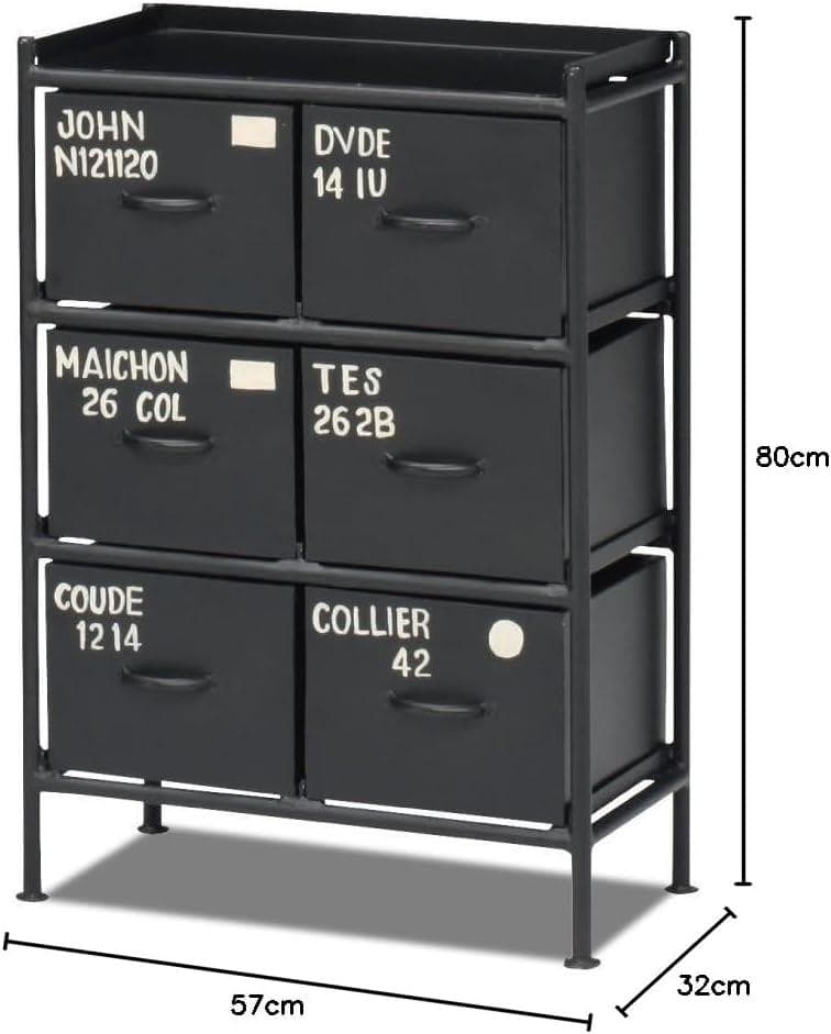 【北欧スタイル】ブランドienowa 2列3段スチールチェスト57cm幅