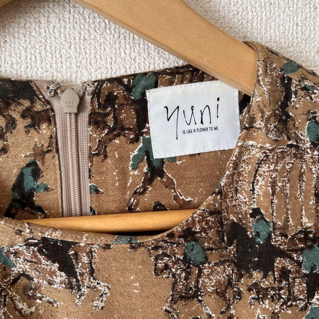 ⚠️ごるしさま専用【yuni】シルク100%アンティーク柄ワンピース