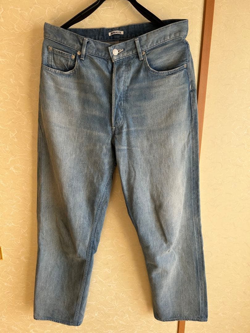 【美品】オーラリー SELVEDGE DENIM WIDE PANTS サイズ3