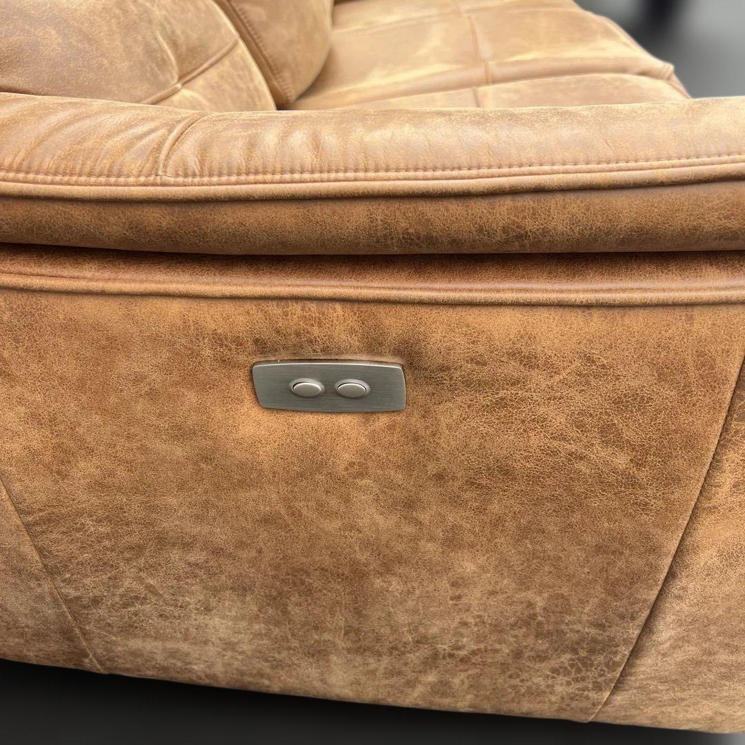 ⭐︎極美品/関家具 /３人掛け/北欧 /リクライニング電動ソファー /定価35万