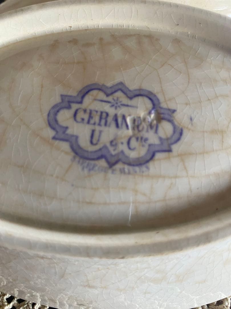 フランス　アンティーク　サルグミンヌ　ゼラニウムラヴィエ2枚