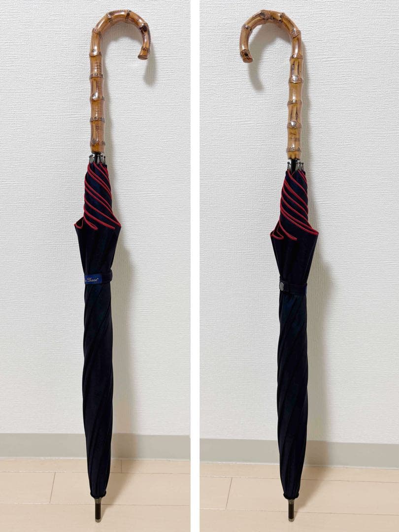 芦屋ロサブラン 長傘 ミドル 55cm ネイビーレッド