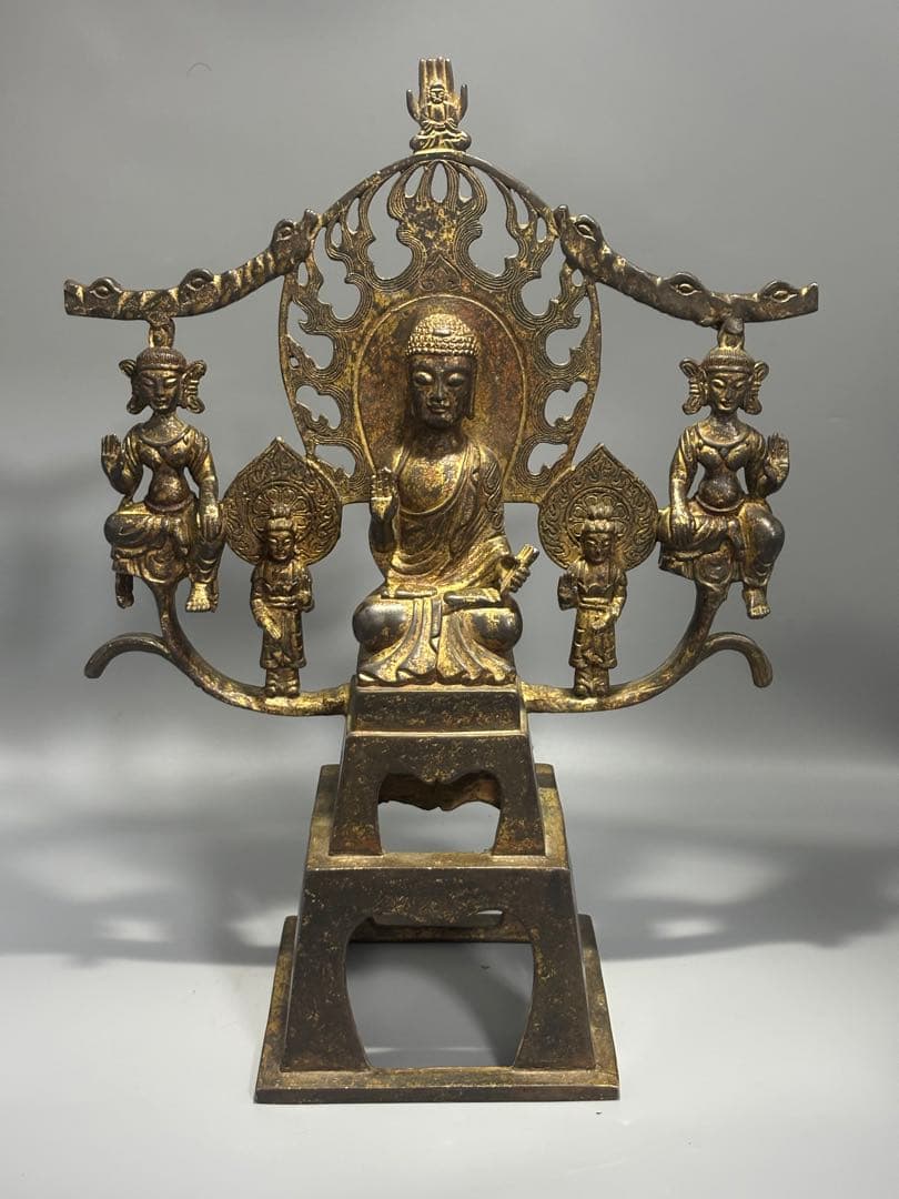 ポ*ン様 仏教古美術 純銅 文化遺産 文化財仏像伝承　 仏像 伝統的デザイン