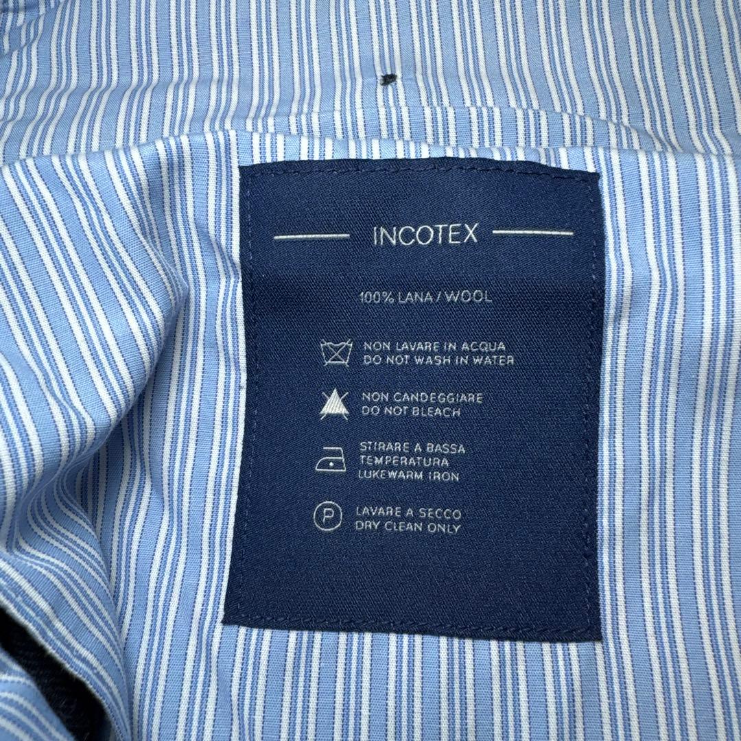 21 秋冬　未使用　インコテックス　スラックス　ネイビー　50 XL フランネル