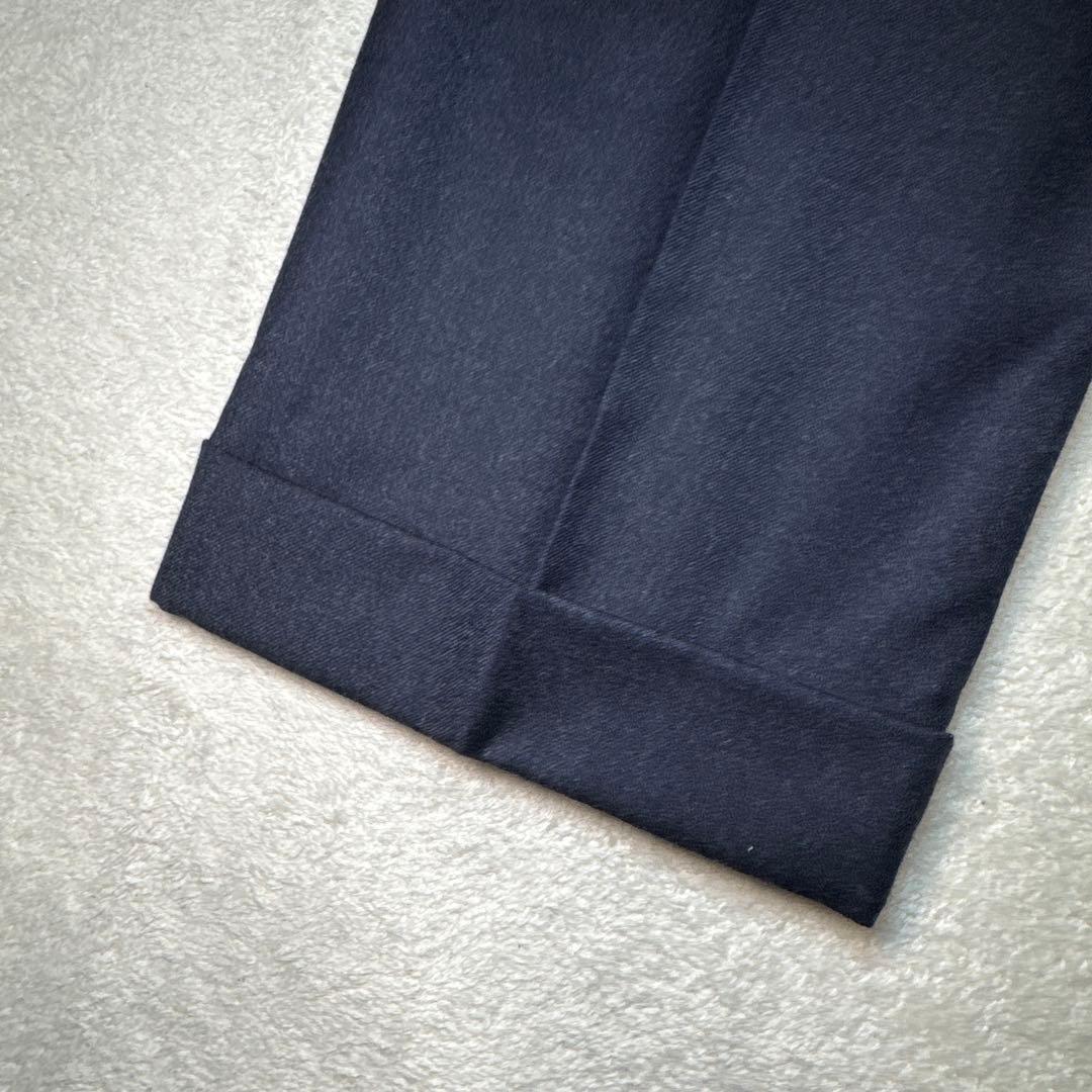 21 秋冬　未使用　インコテックス　スラックス　ネイビー　50 XL フランネル