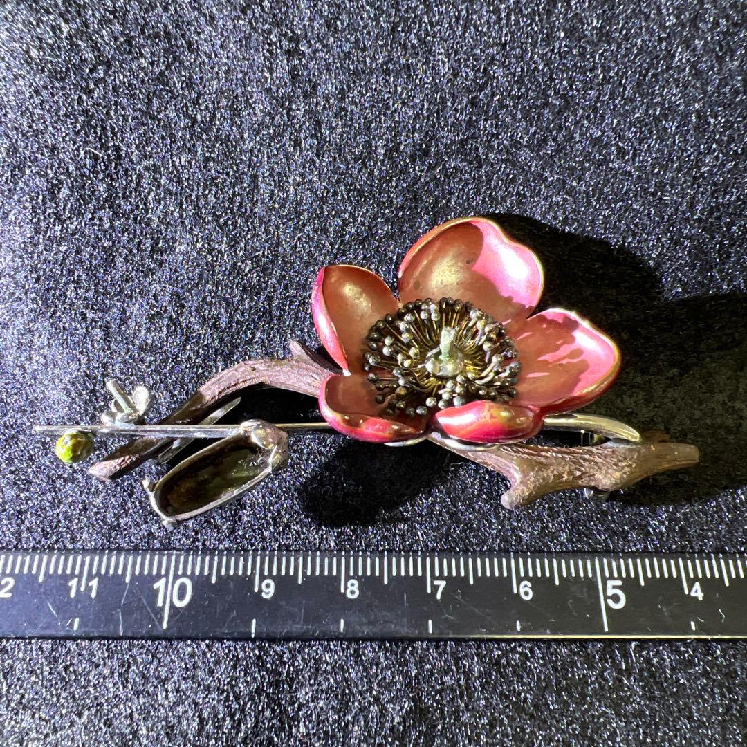 極上金工　銀細工ブローチ　28g 東Y8-0129☆2F