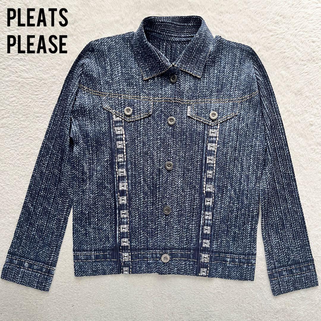 未使用級✨PLEATS PLEASE イッセイミヤケ デニムジャケット Gジャン