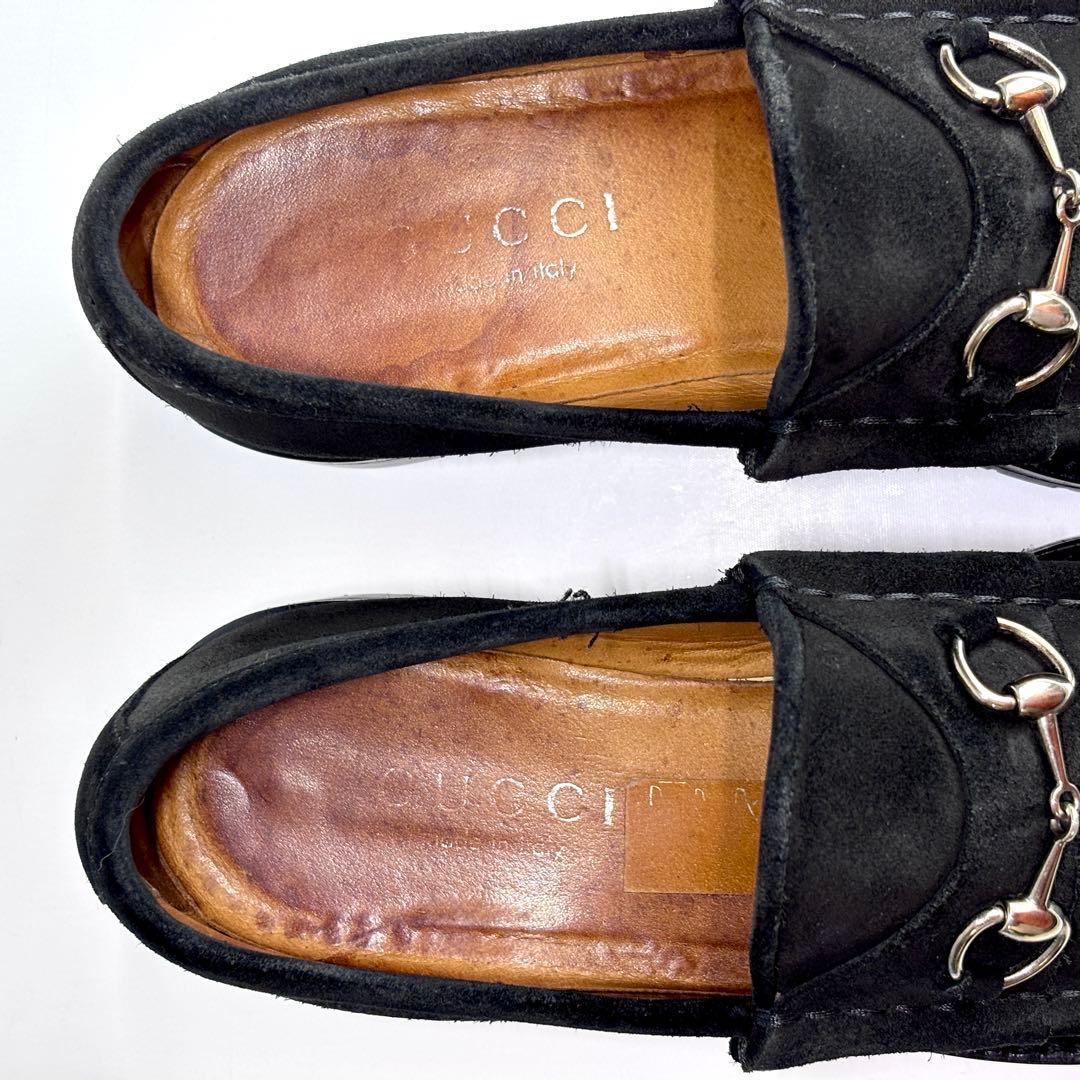 GUCCI グッチ ホースビット ローファー スエード コマンドソール 23.5