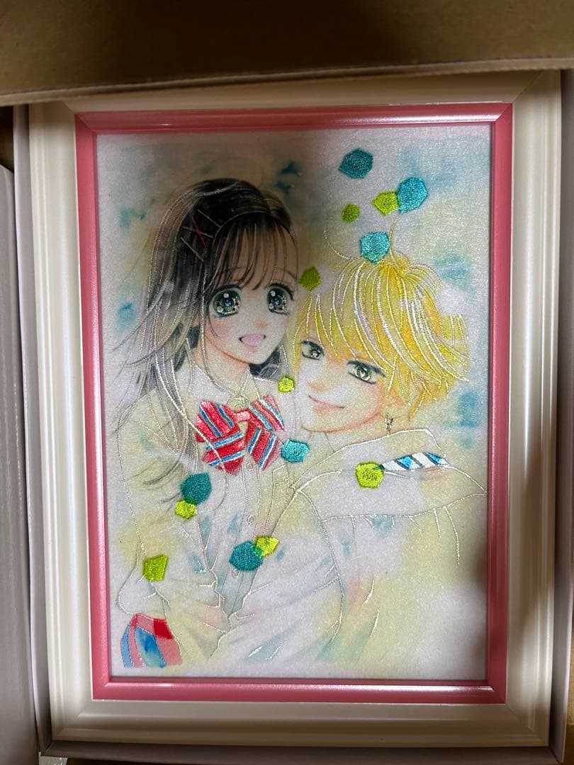 ハニーレモンソーダ 刺繍アート