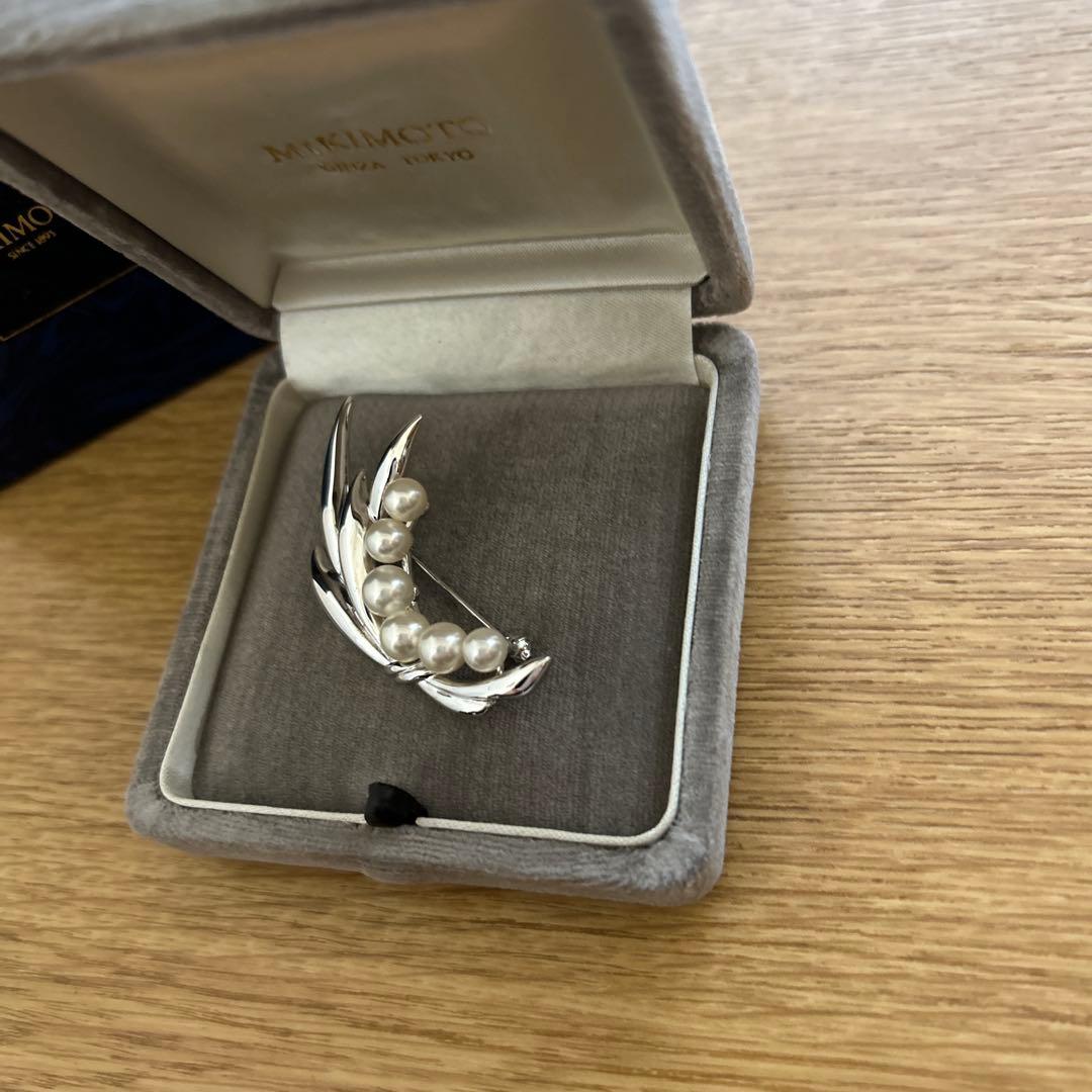MIKIMOTO ミキモト　真珠　パール　ブローチ シルバー 6珠