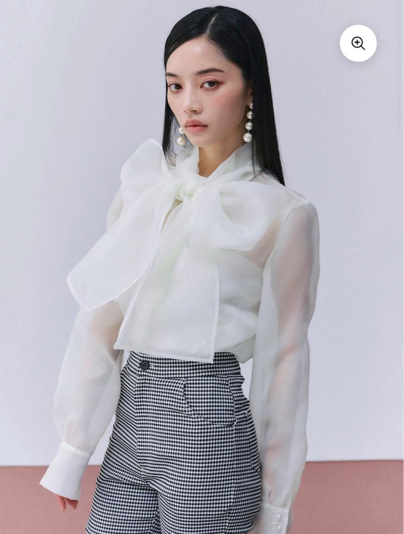 【新品タグ付き】eimy istoire ボウタイシアーブラウス