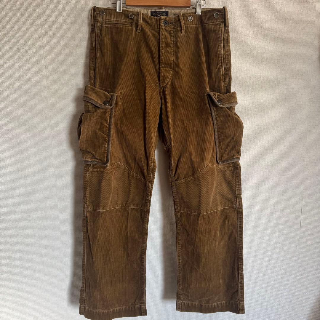 【レア】RRLコーデュロイカーゴパンツ　ブラウン　ラルフローレン 29