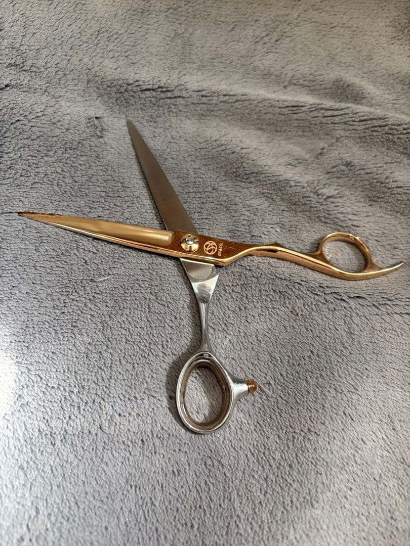 美品 アルファシザー 美容師シザー ピンクゴールドチタンコーティング