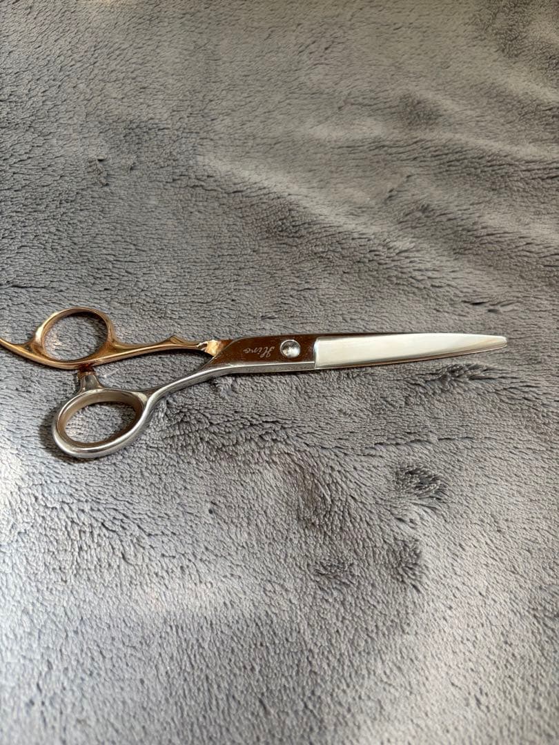 美品 アルファシザー 美容師シザー ピンクゴールドチタンコーティング