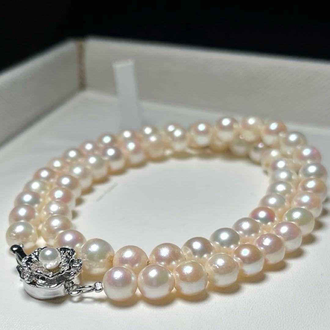 アコヤパール ネックレス あこや真珠 準花珠級 7.0〜7.5㎜ M676