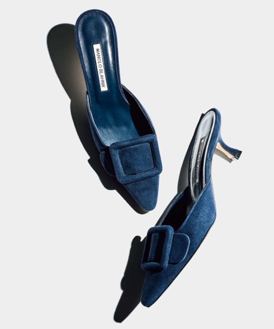 美品♡マノロブラニク　ミュール　メイセール　スエード