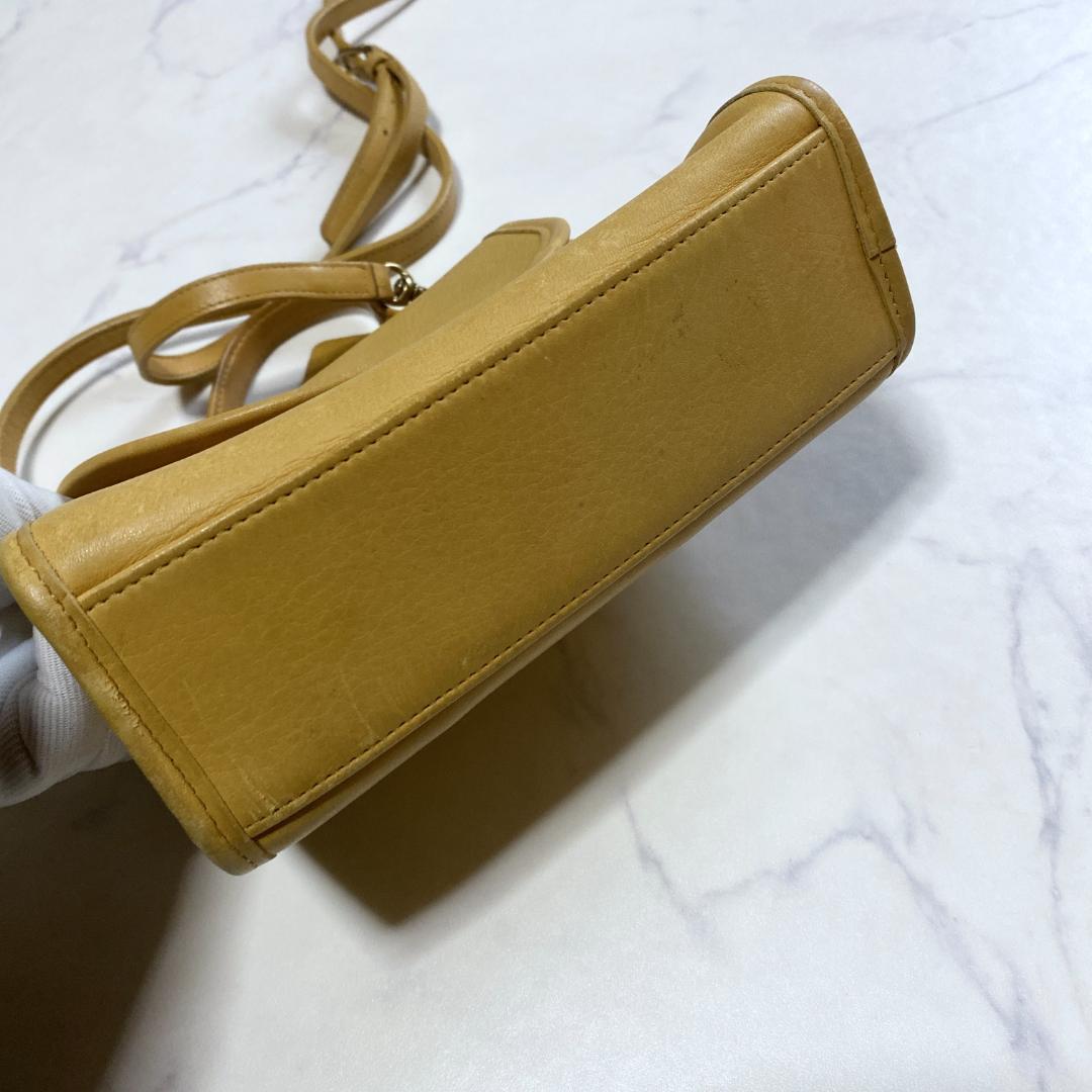 希少✨オールドコーチ 9985 USA製 ハンドバッグ マスタードイエロー