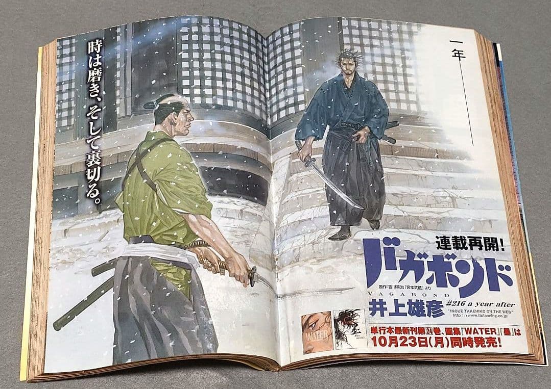 モーニング2006年10月26日46号バガボンド表紙&巻中カラー#216井上雄彦