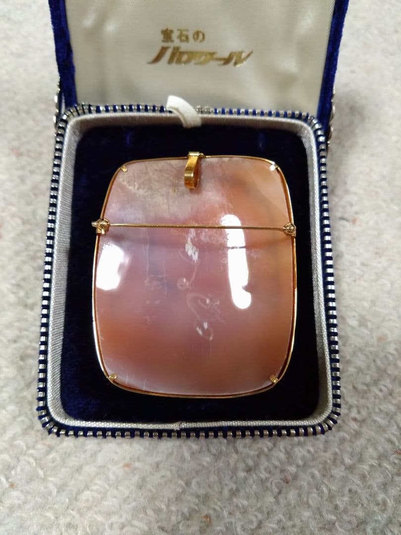 K18 カメオ　ブローチ　ペンダントトップ　CPE作