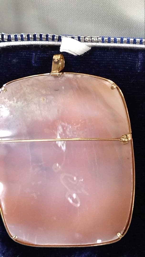 K18 カメオ　ブローチ　ペンダントトップ　CPE作